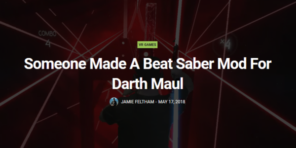 Someone Made A Beat Saber Mod For Darth Maul