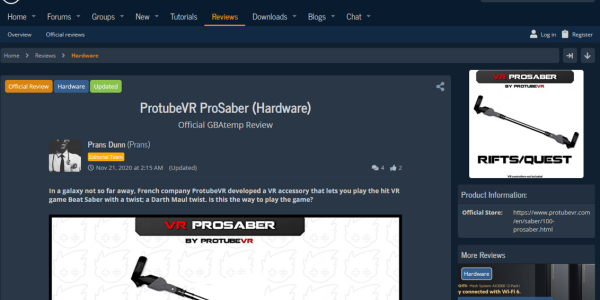 ProtubeVR ProSaber (Hardware)