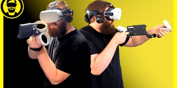 FINALLY an all in one pistol and two handed haptic feedback stock for VR in 2023!